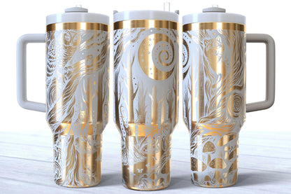 Laser Engraved 40oz Enchanted Forest Makerflo Tumbler