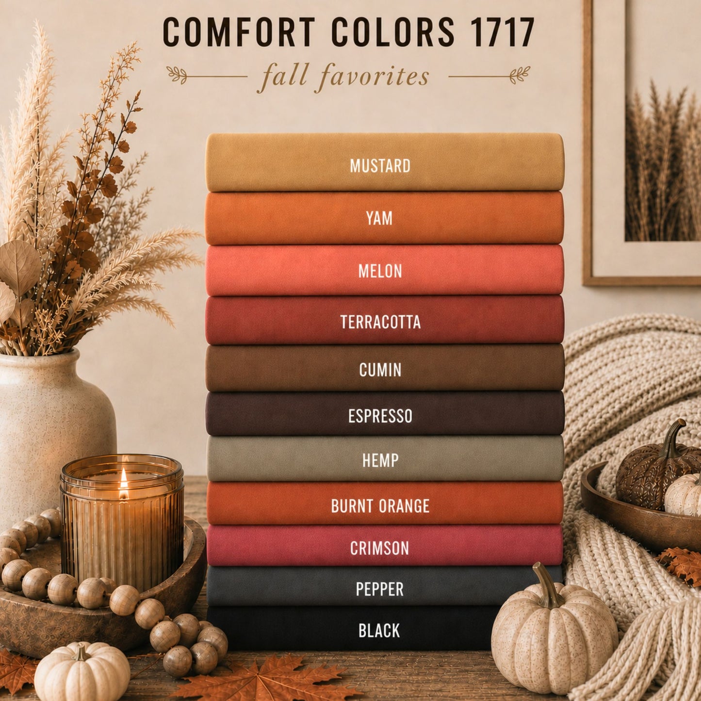 Cute Fall Bow Comfort Colors Tee or Swea