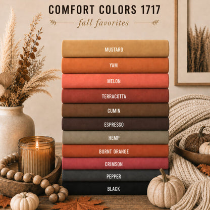 Cute Fall Bow Comfort Colors Tee or Swea