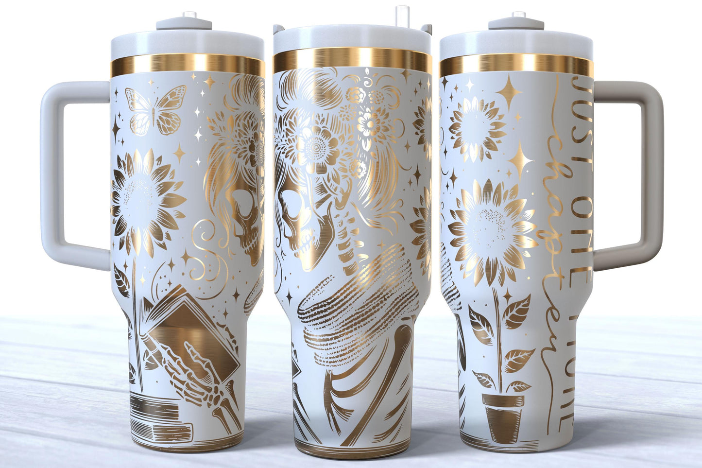 Laser Engraved Just One More Chapter Bookish 40oz Makerflo Tumbler