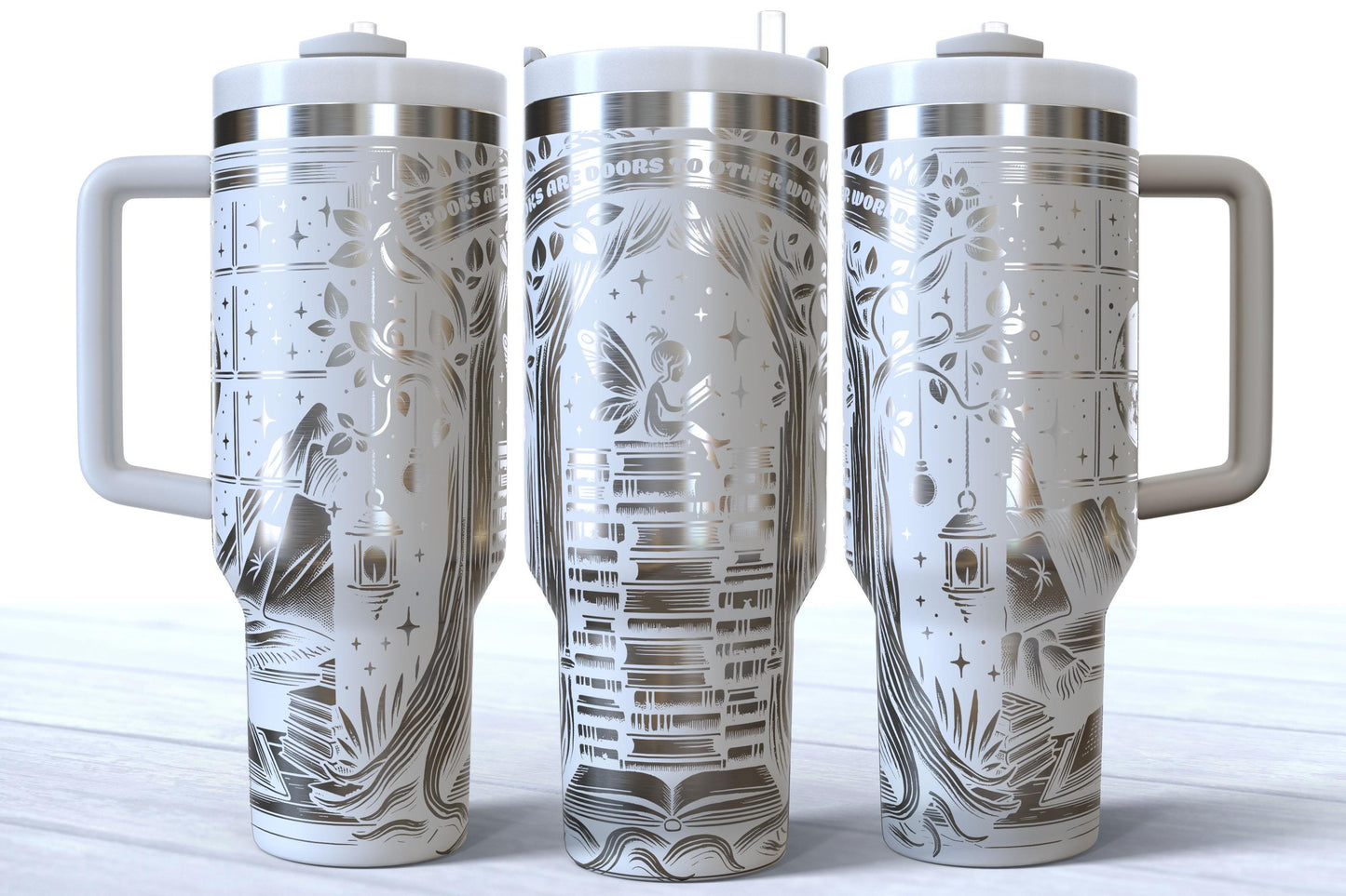 Books Are Doors To Other Worlds Laser Engraved 40oz Tumbler
