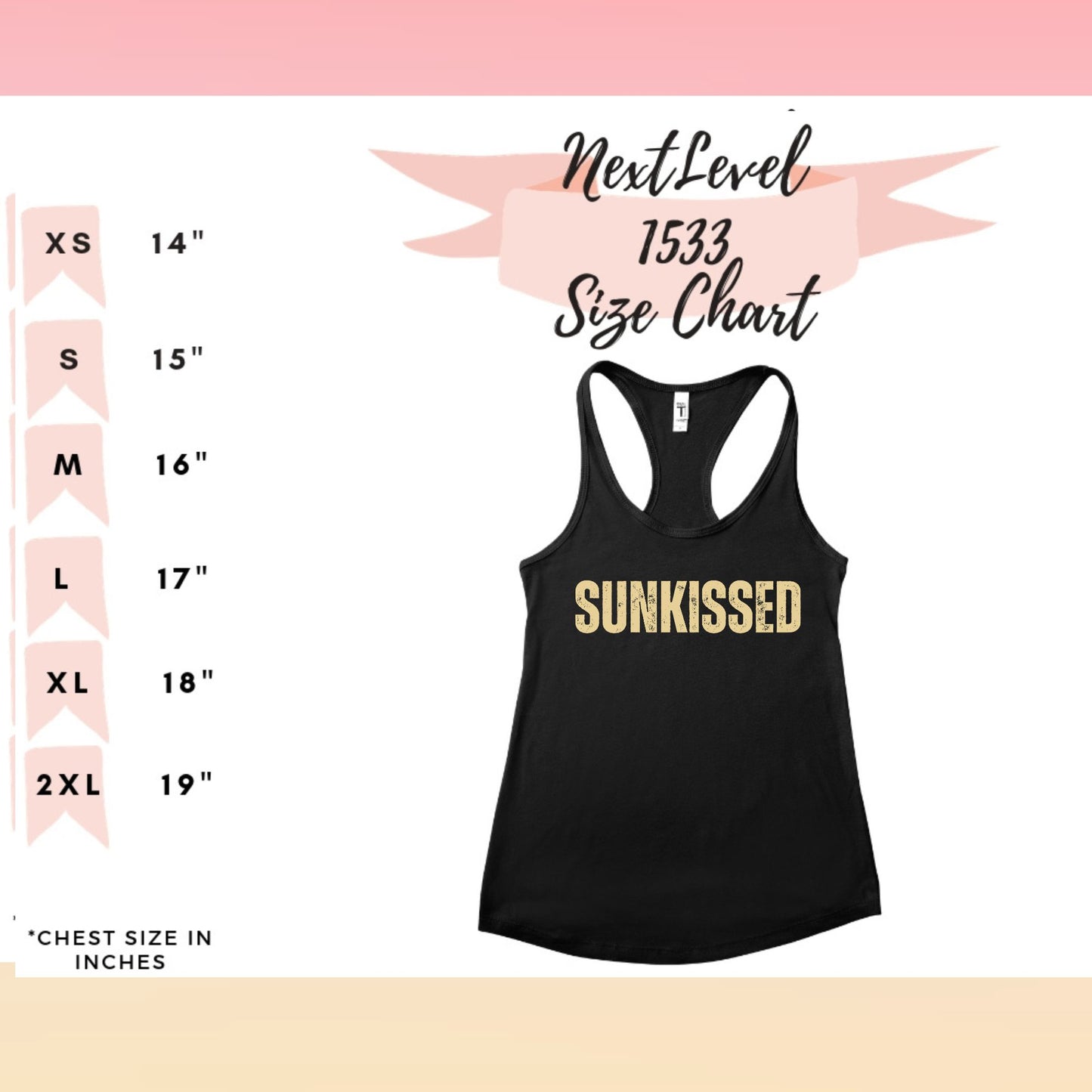 SUNKISSED Ladies Racerback Tank – Next Level 1553