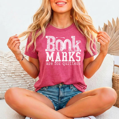Bookmarks Are For Quitters Relaxed Fitted T-shirt, Bella Canvas 3001