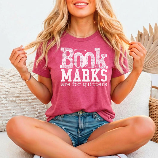 Bookmarks Are For Quitters Relaxed Fitted T-shirt, Bella Canvas 3001