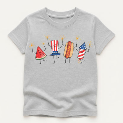 4th of July Doodle Kids Gildan 5000B Tee