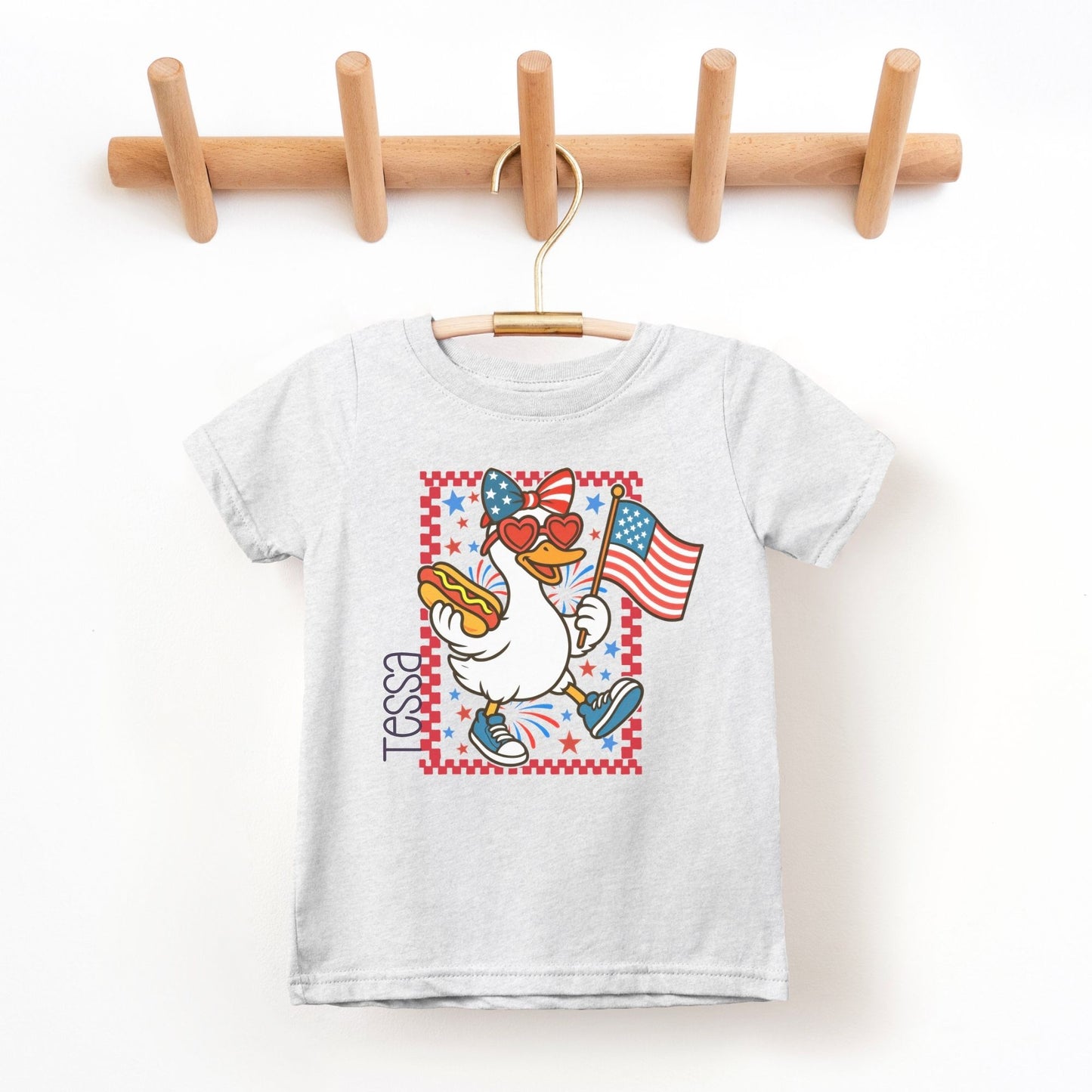 Patriotic Goose 4th of July Personalized Children's Tee - Rabbit Skins