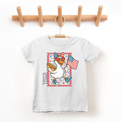 Patriotic Goose 4th of July Personalized Children's Tee - Rabbit Skins