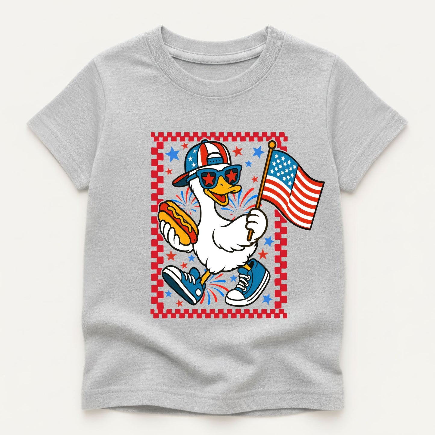 Patriotic Goose Kids Gildan 5000B Tee