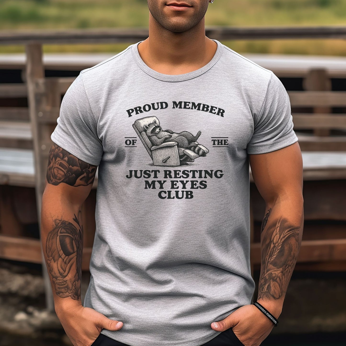 Proud Member of the Just Resting My Eyes Club — Men's Bella Canvas Relaxed Fitted Tee