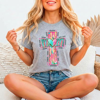 Faith-Based Affirmations Mom's Tee | Bella Canvas 3001 Relaxed Fitted