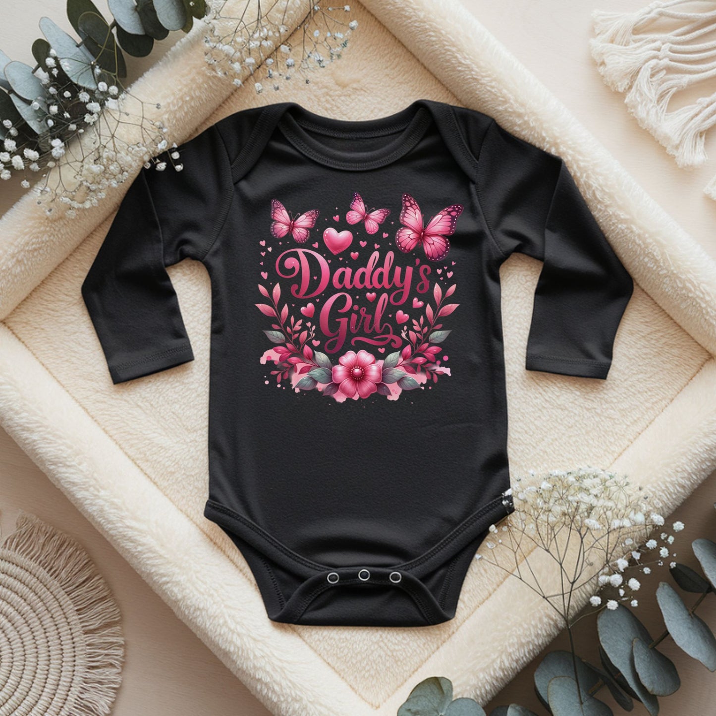 Daddy's Girl Baby Onesie | Rabbit Skins 4424 | DTF Print