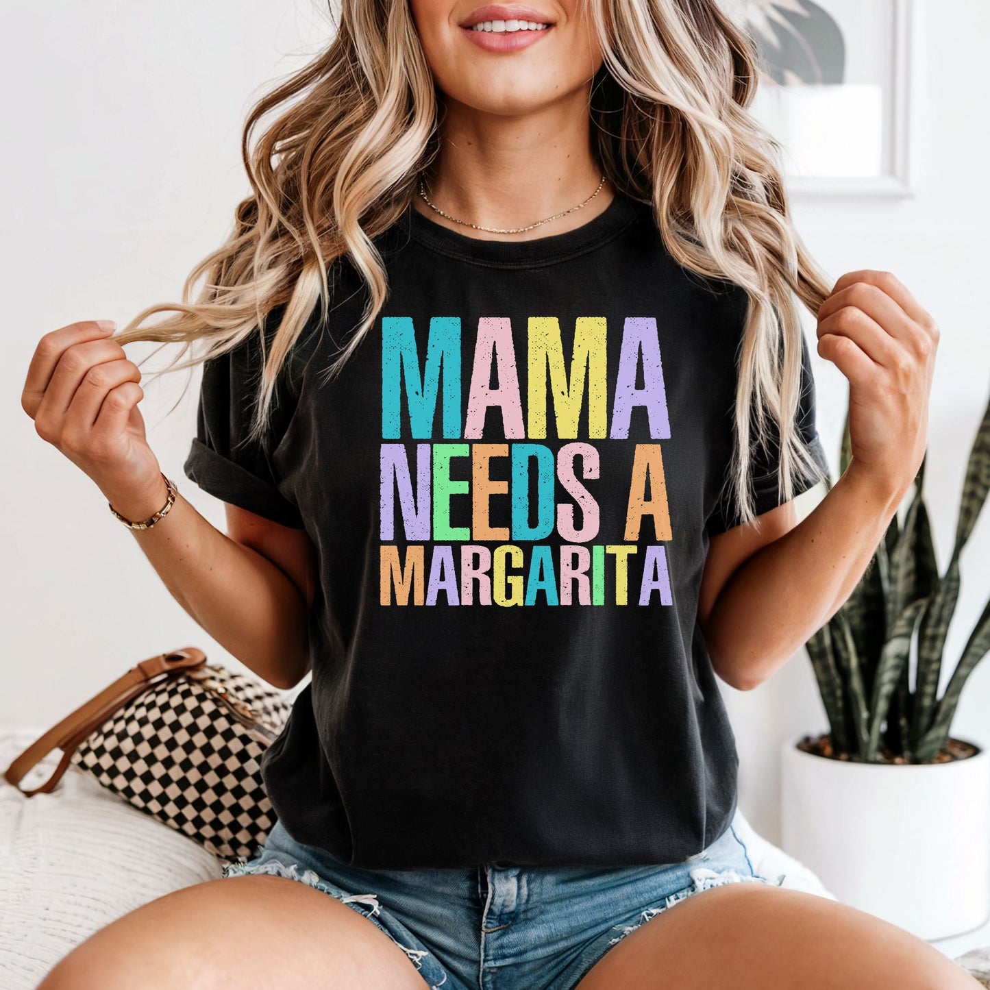 Mama Needs A Margarita | Comfort Colors Vintage Heavyweight Unisex Tee