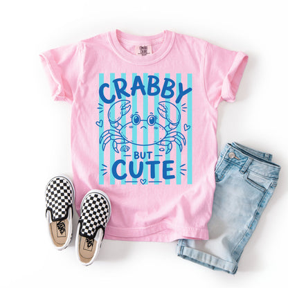 Crabby But Cute - Kids Beach Tee