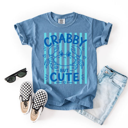 Crabby But Cute - Kids Beach Tee