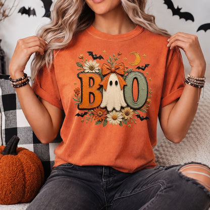 BOO | Ghost Faux Oil Painting Comfort Colors Tee or Sweatshirt