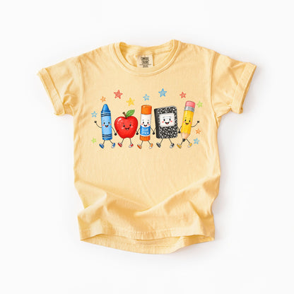 Back to School Doodles Kids Tee | Comfort Colors