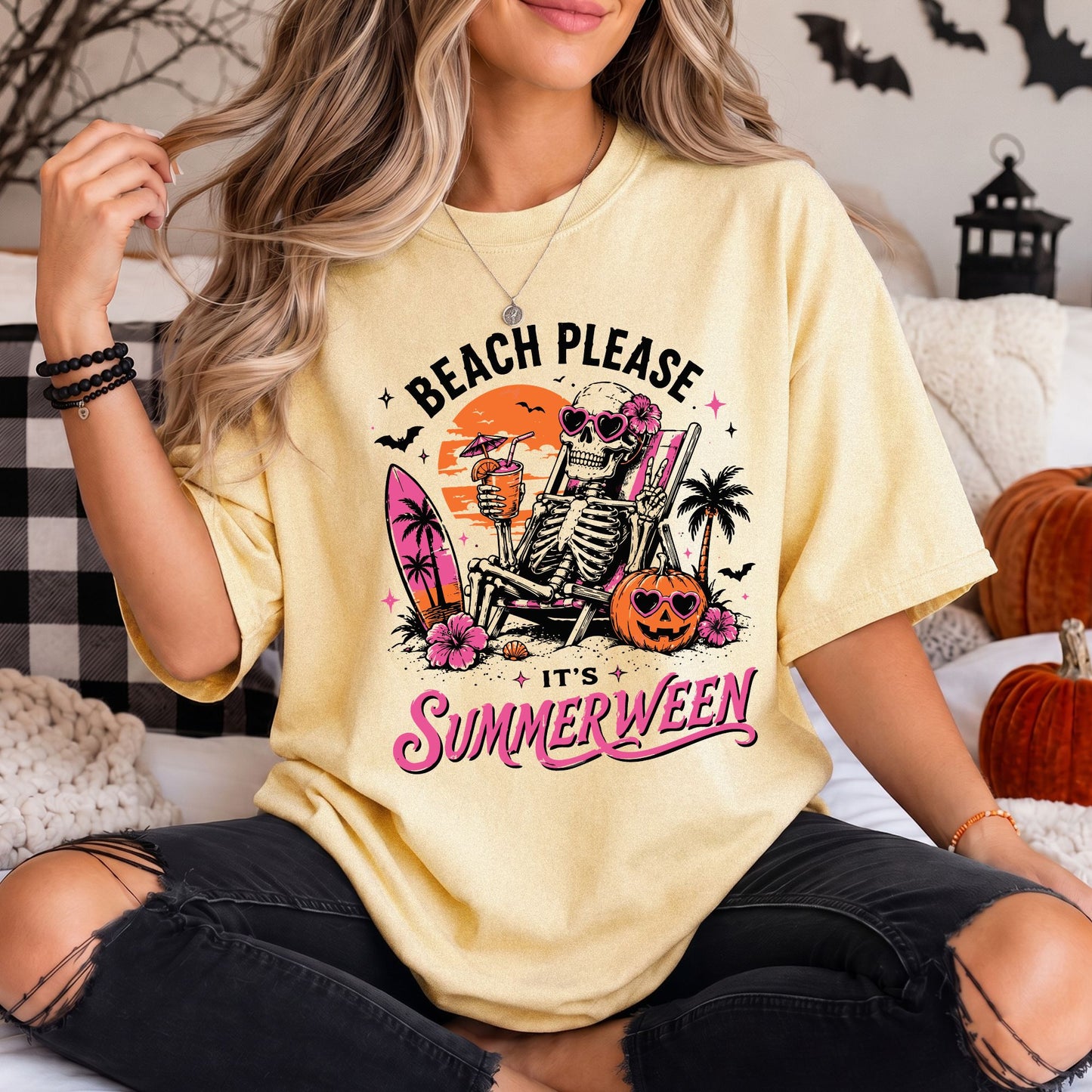 Beach Please – Summerween Comfort Colors Tee