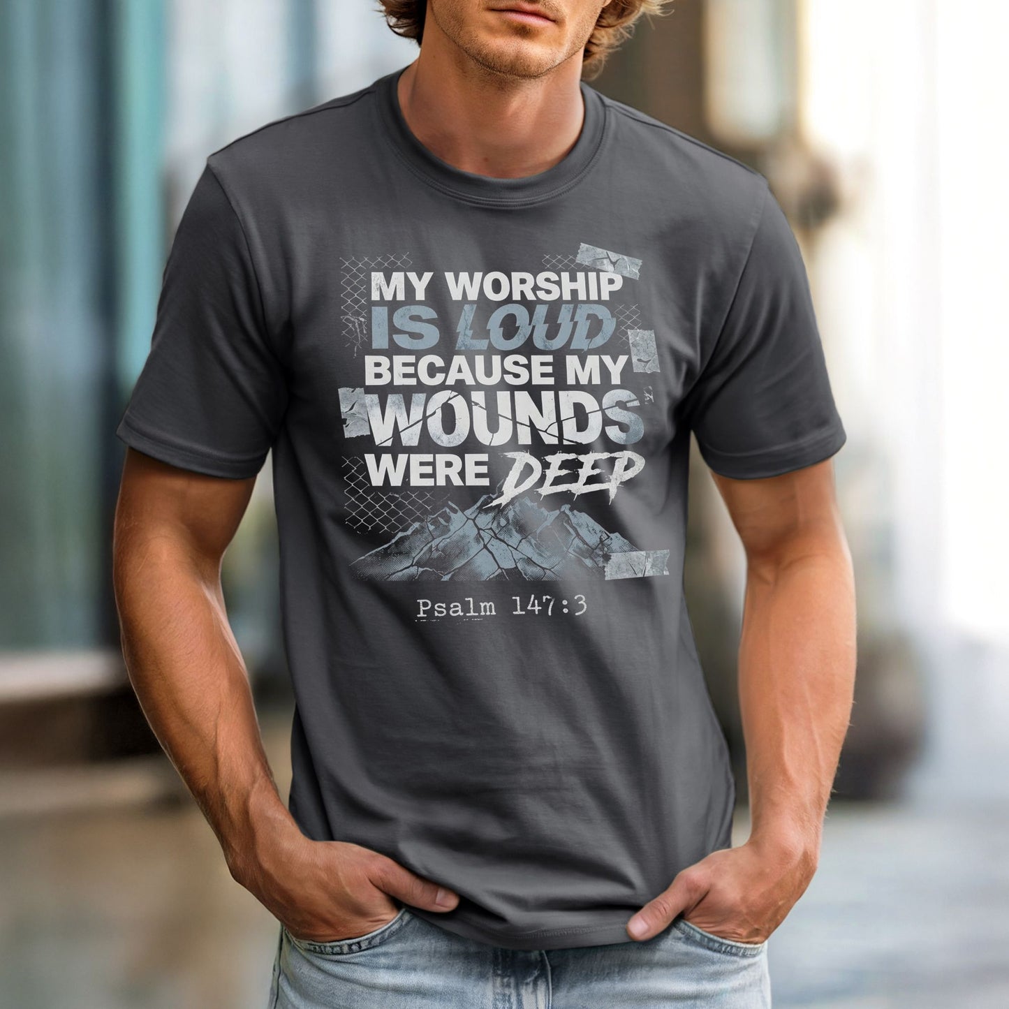 My Worship Is Loud Because My Wounds Were Deep | Comfort Colors Vintage Heavyweight Unisex Tee