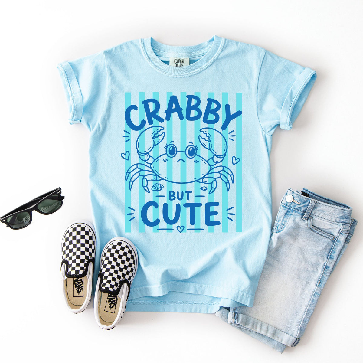 Crabby But Cute - Kids Beach Tee