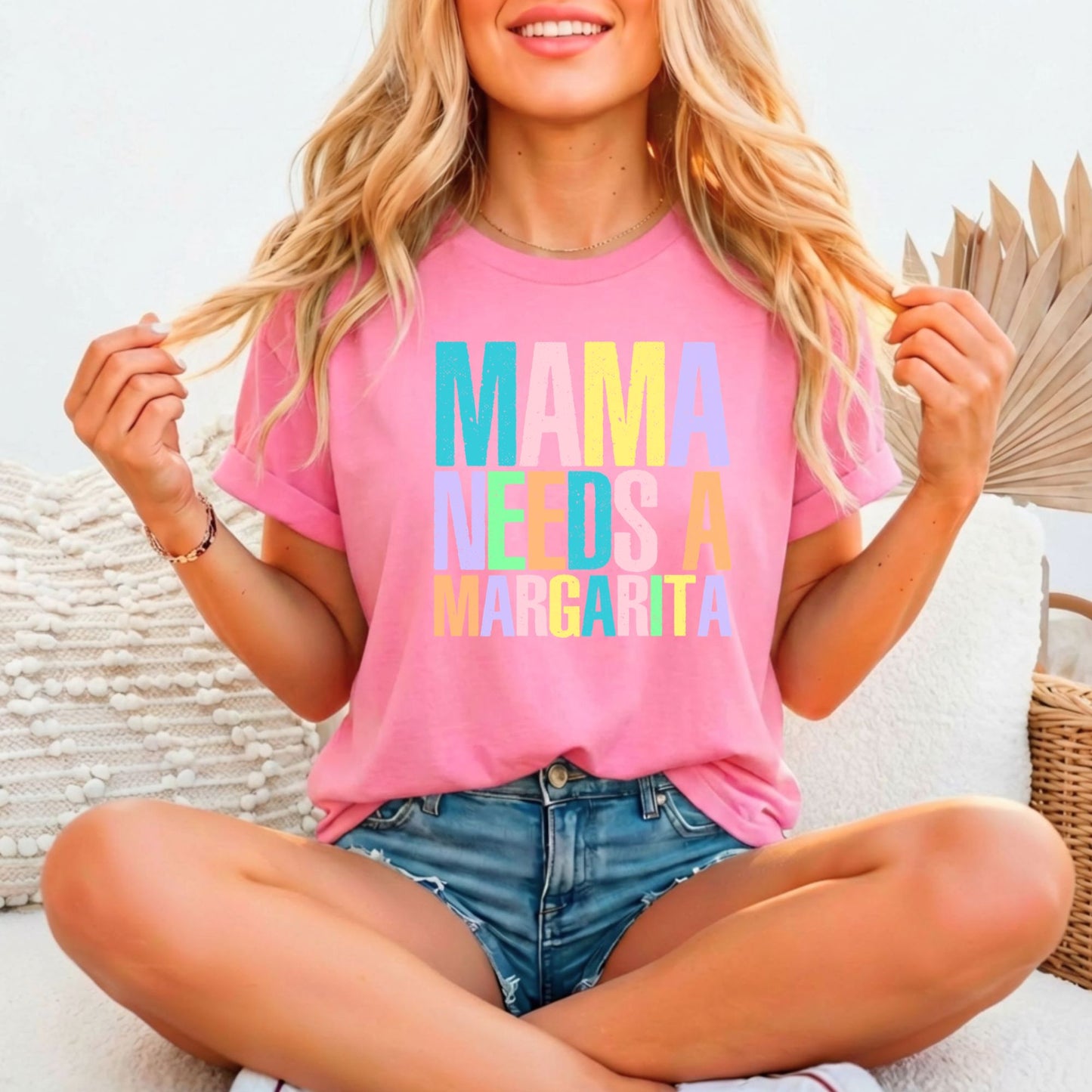 Mama Needs A Margarita | Bella Canvas 3001 Relaxed Fitted Tee