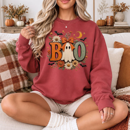 BOO | Ghost Faux Oil Painting Comfort Colors Tee or Sweatshirt