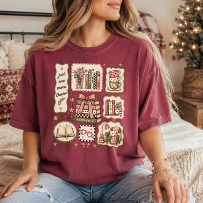Christmas Bookish Comfort Colors Tees – Short & Long Sleeve