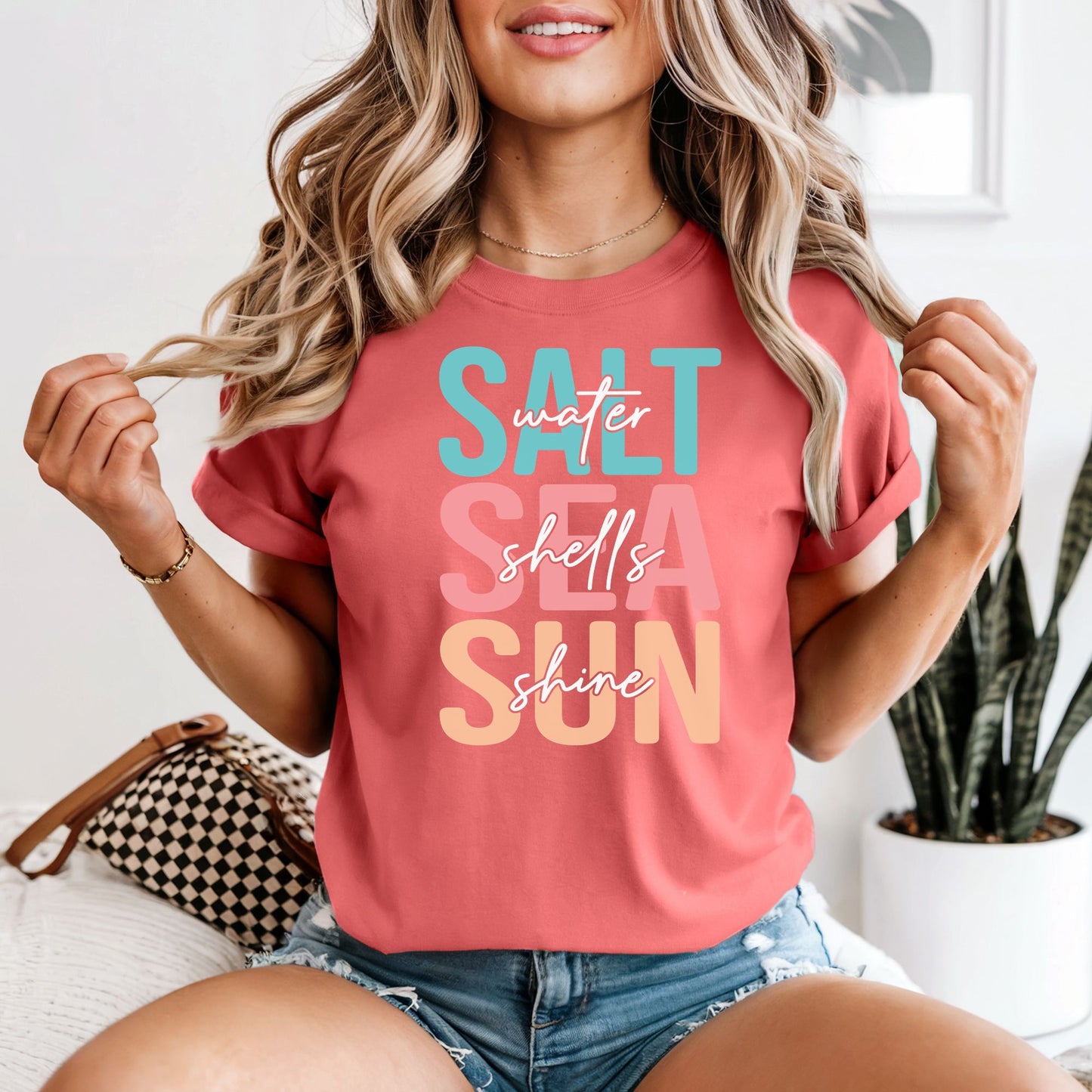 Saltwater, Seashells, Sunshine – Comfort Colors 1717 Vintage Heavyweight Unisex Tee