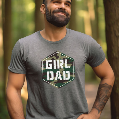 Girl Dad Camo Relaxed Fitted Tee — Bella Canvas 3001