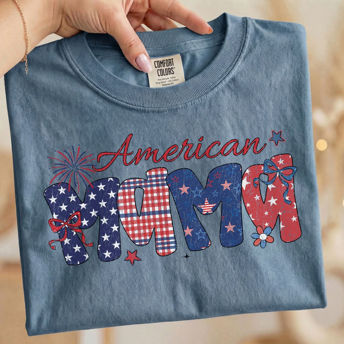 American Mama 4th of July Comfort Colors Tee