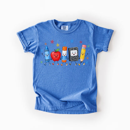 Back to School Doodles Kids Tee | Comfort Colors