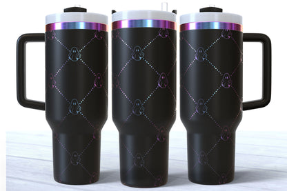 Ghost Coquette Laser Engraved Tumbler | Silver, Gold & Rainbow Plated