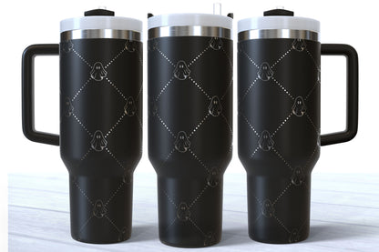 Ghost Coquette Laser Engraved Tumbler | Silver, Gold & Rainbow Plated