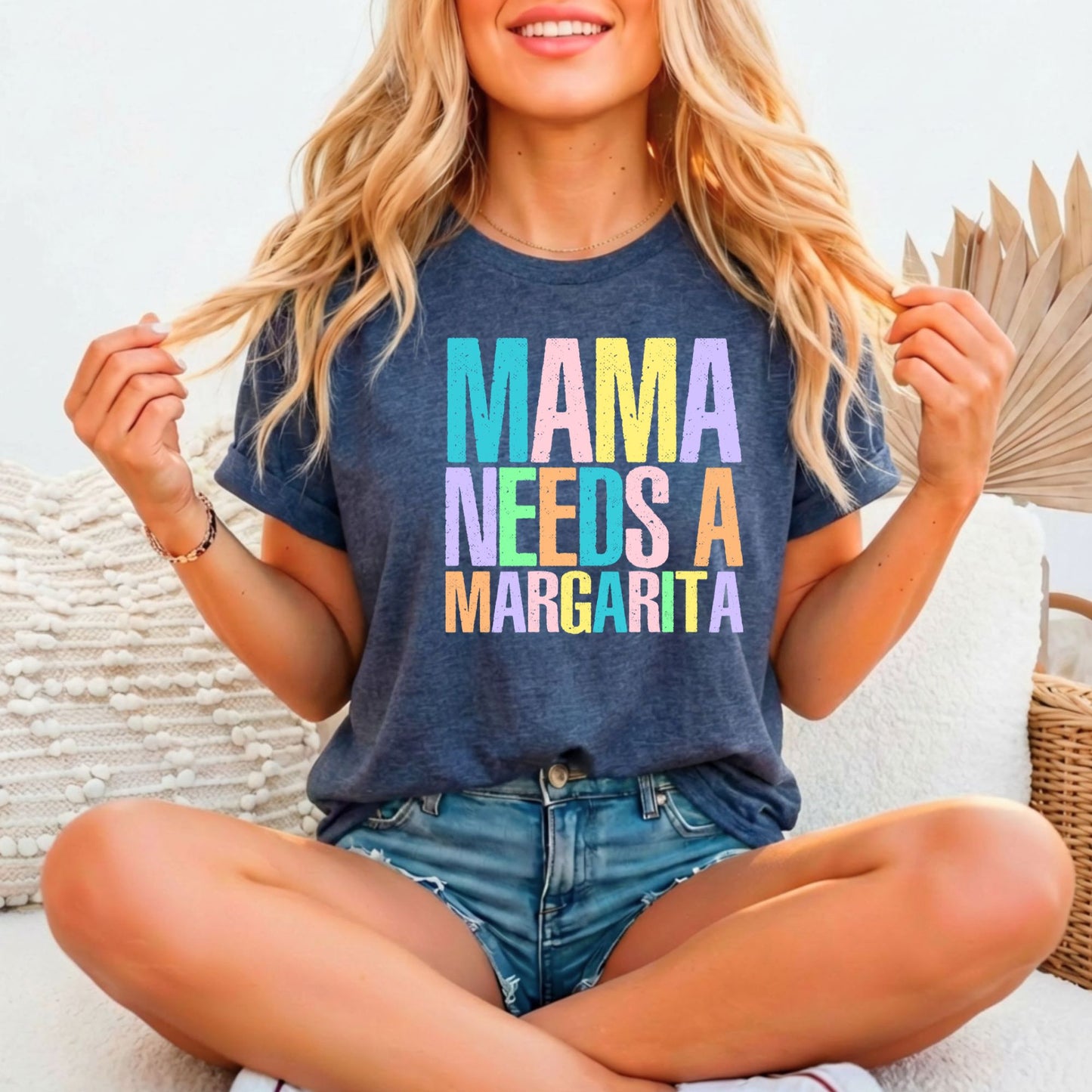 Mama Needs A Margarita | Bella Canvas 3001 Relaxed Fitted Tee