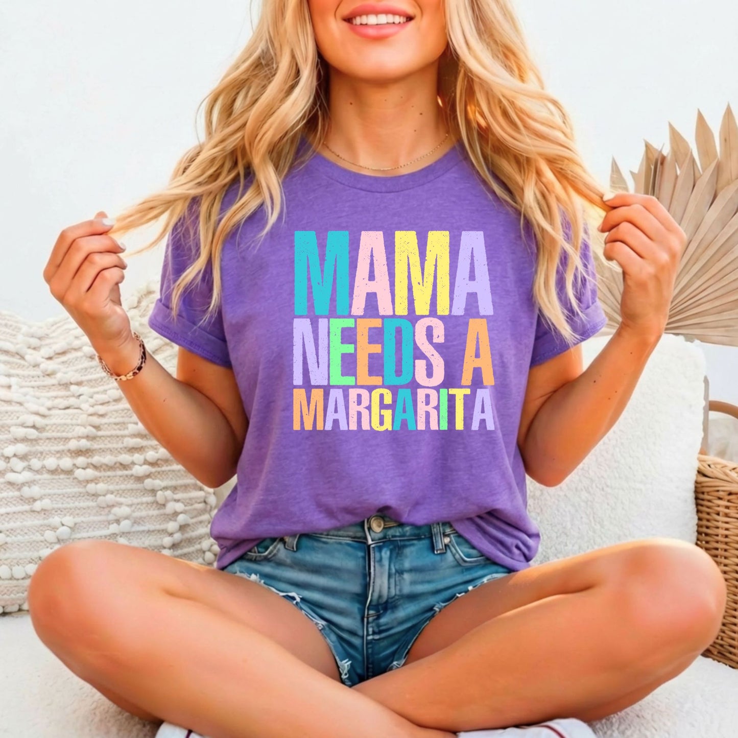 Mama Needs A Margarita | Bella Canvas 3001 Relaxed Fitted Tee