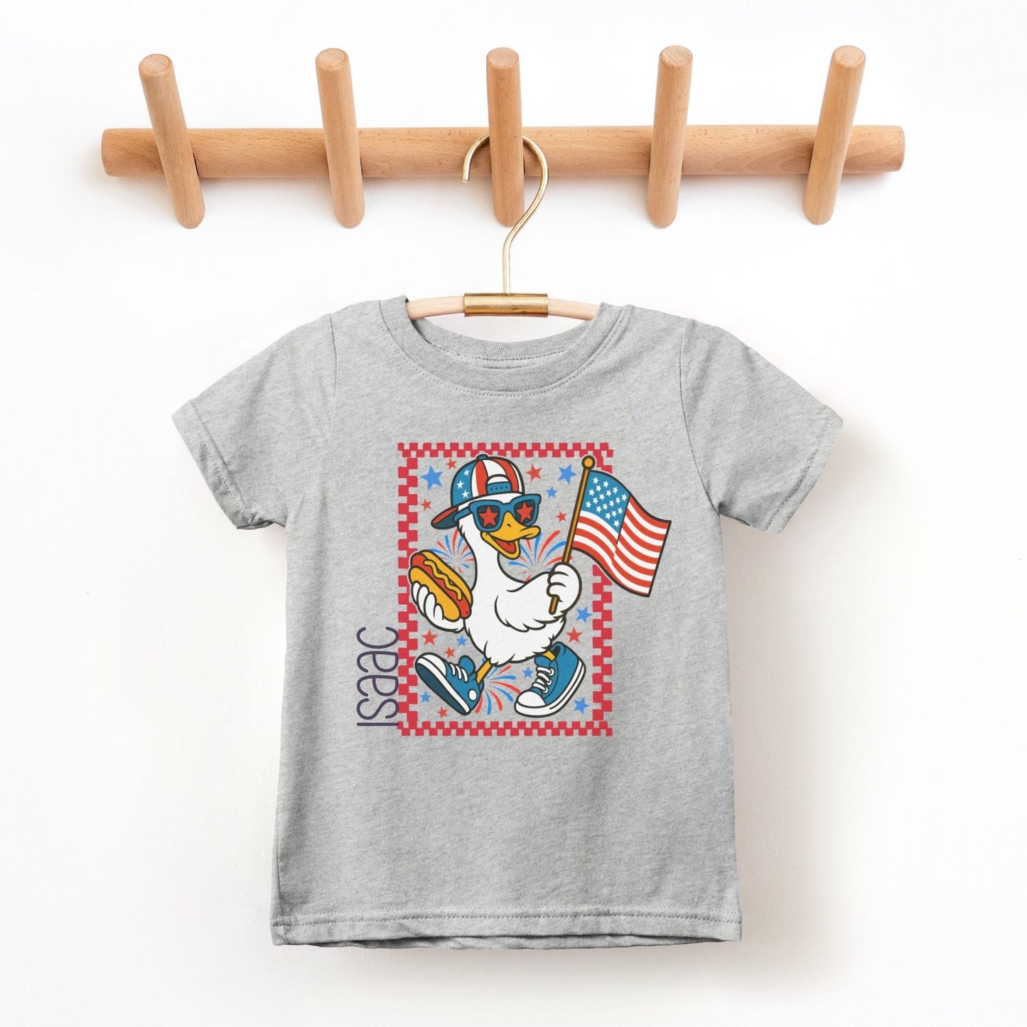 Patriotic Goose 4th of July Personalized Children's Tee - Rabbit Skins