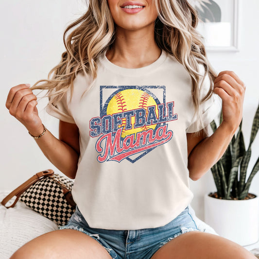 Softball Mama Comfort Colors Tee