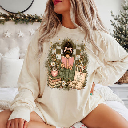 Christmas Bookish Comfort Colors Tees – Short & Long Sleeve