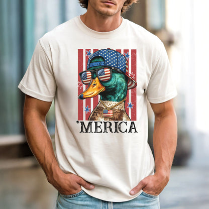 MERICA Mallard Duck Comfort Colors Vintage Heavyweight Men's Tee
