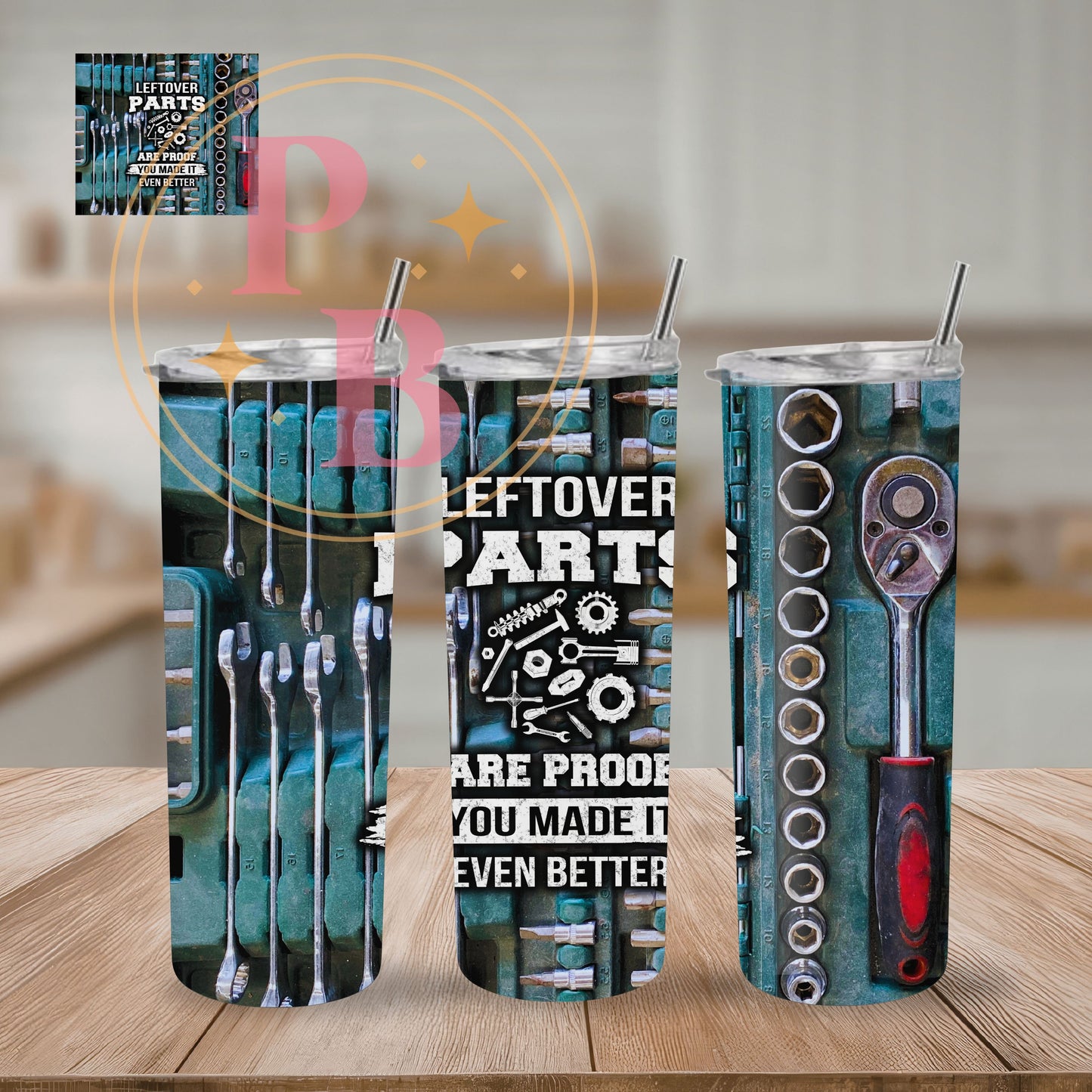 Leftover Parts Are Proof You Did It Even Better | Skinny Sublimated Tumbler