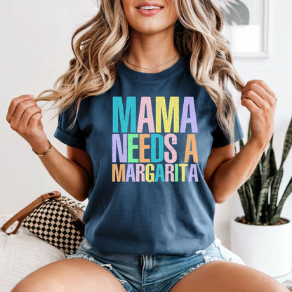 Mama Needs A Margarita | Comfort Colors Vintage Heavyweight Unisex Tee