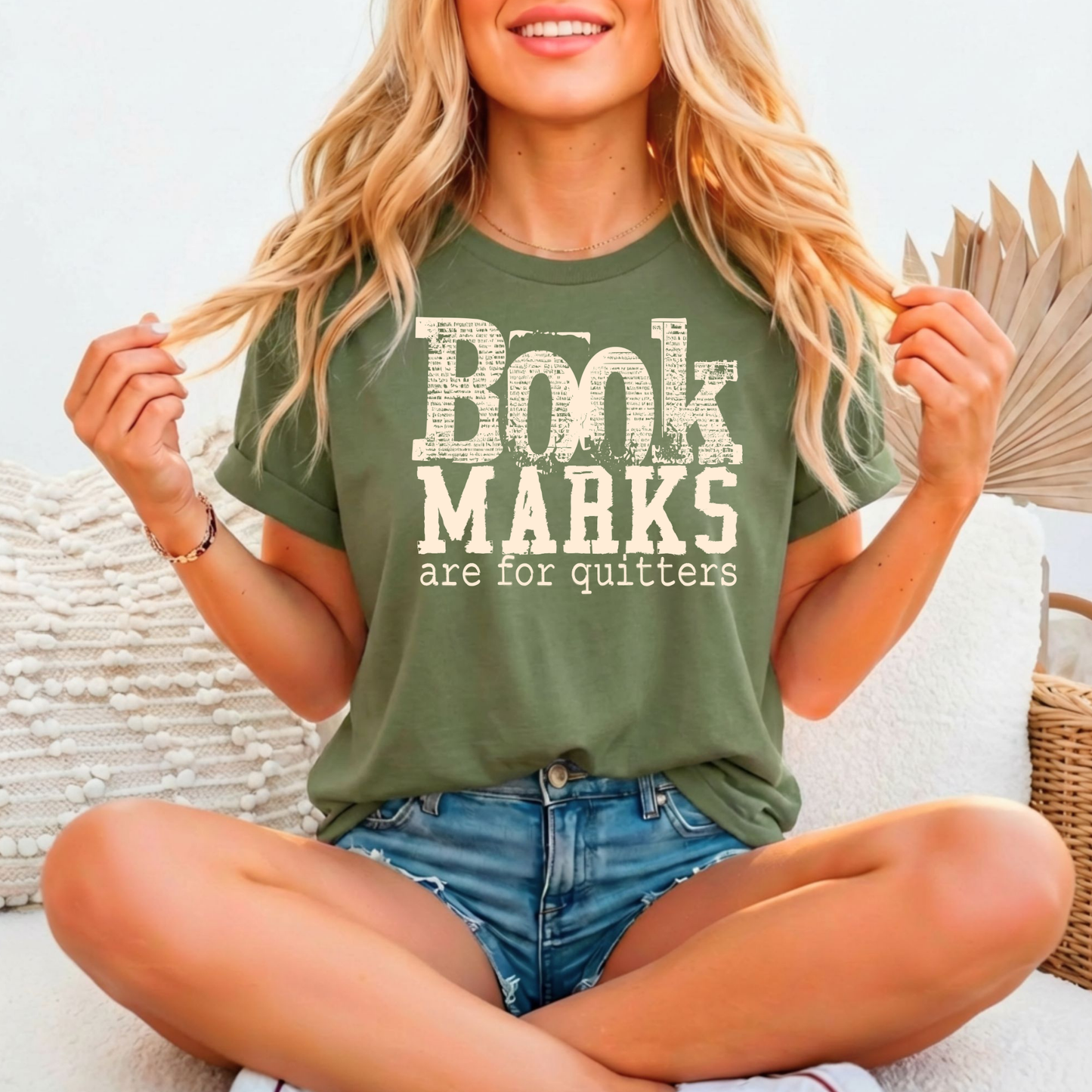 Bookmarks Are For Quitters Relaxed Fitted T-shirt, Bella Canvas 3001