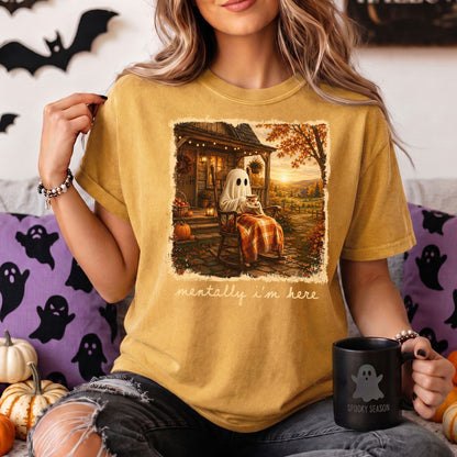 I'm Mentally Here | Summerween Ghost Tee