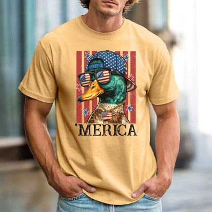 MERICA Mallard Duck Comfort Colors Vintage Heavyweight Men's Tee