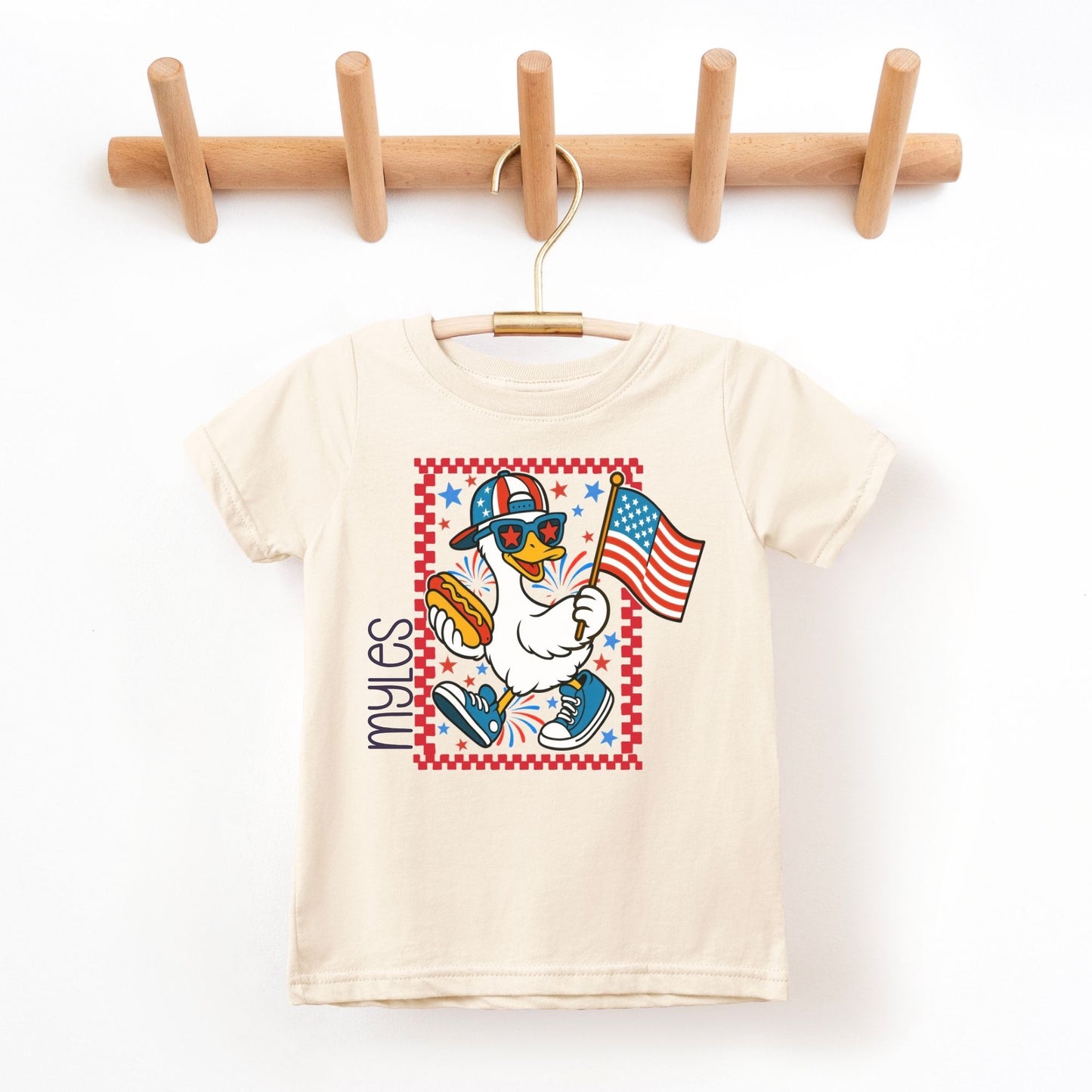 Patriotic Goose 4th of July Personalized Children's Tee - Rabbit Skins
