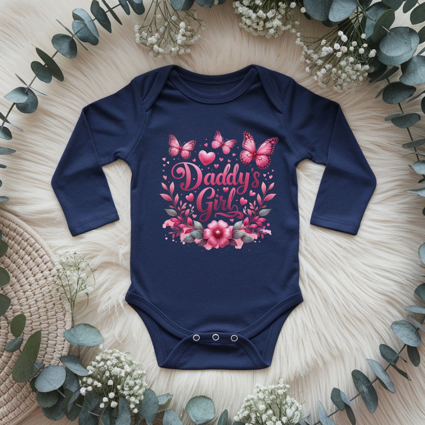 Daddy's Girl Baby Onesie | Rabbit Skins 4424 | DTF Print