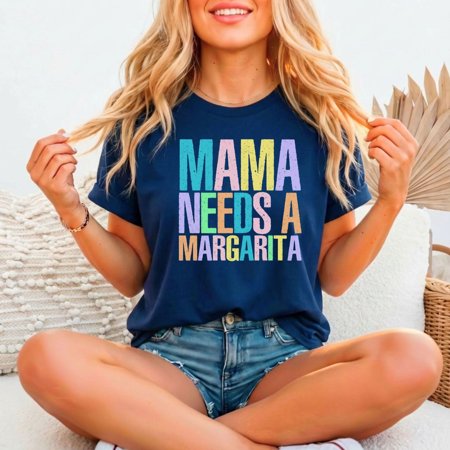 Mama Needs A Margarita | Bella Canvas 3001 Relaxed Fitted Tee