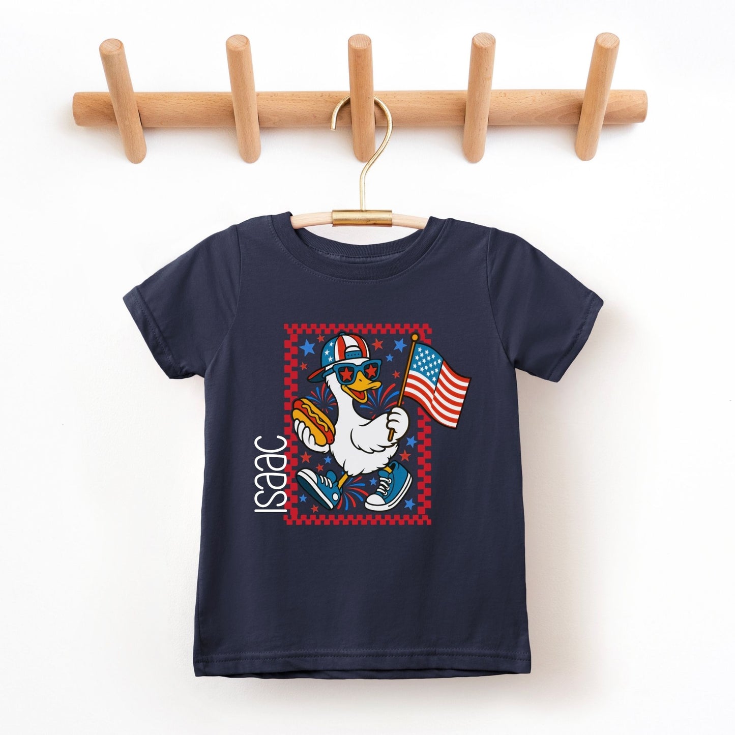 Patriotic Goose 4th of July Personalized Children's Tee - Rabbit Skins