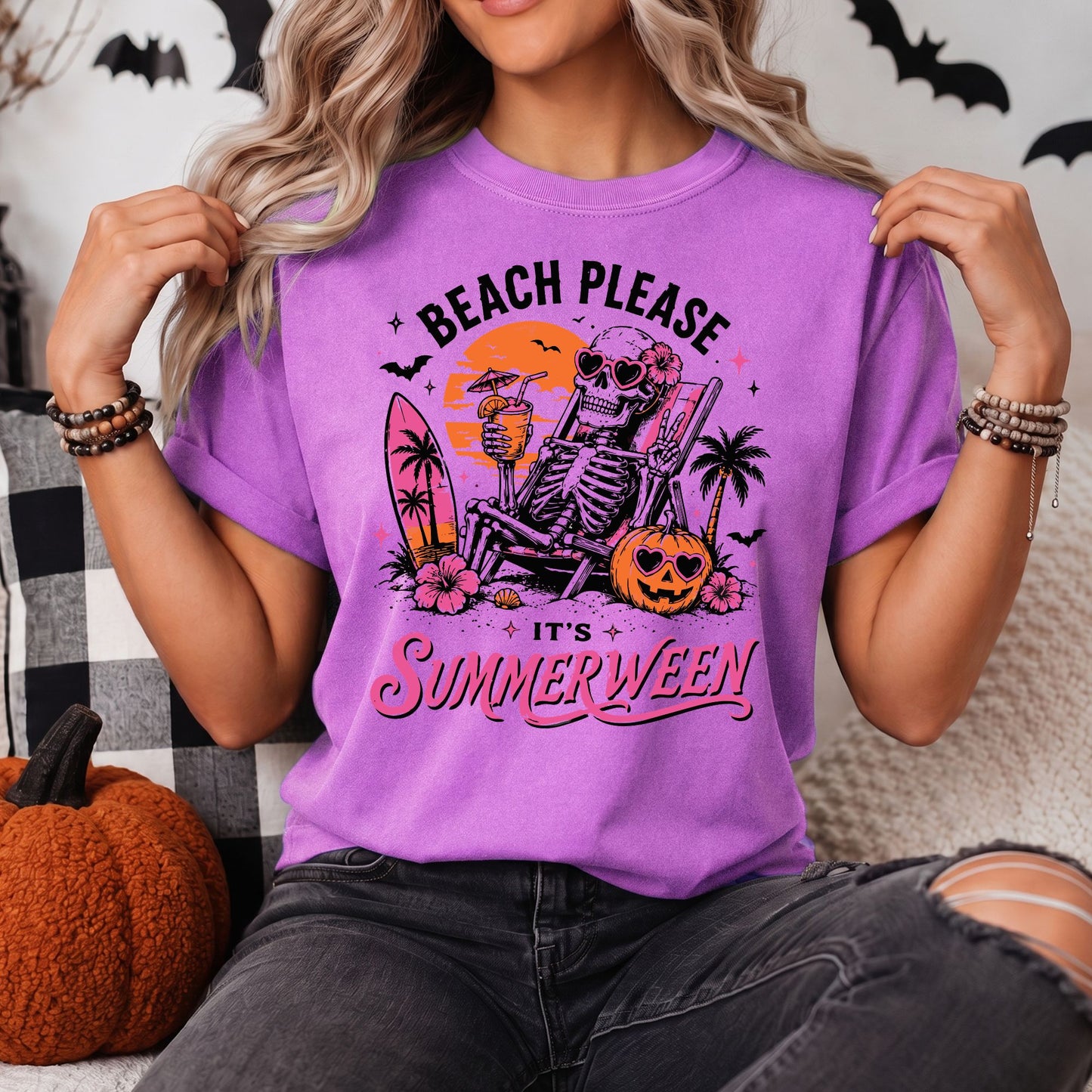Beach Please – Summerween Comfort Colors Tee