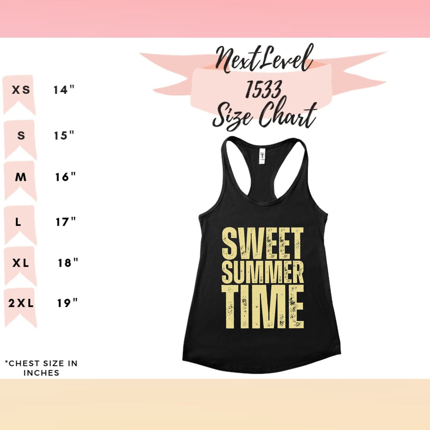 Sweet Summer Time Ladies Racerback Tank – Next Level 1553