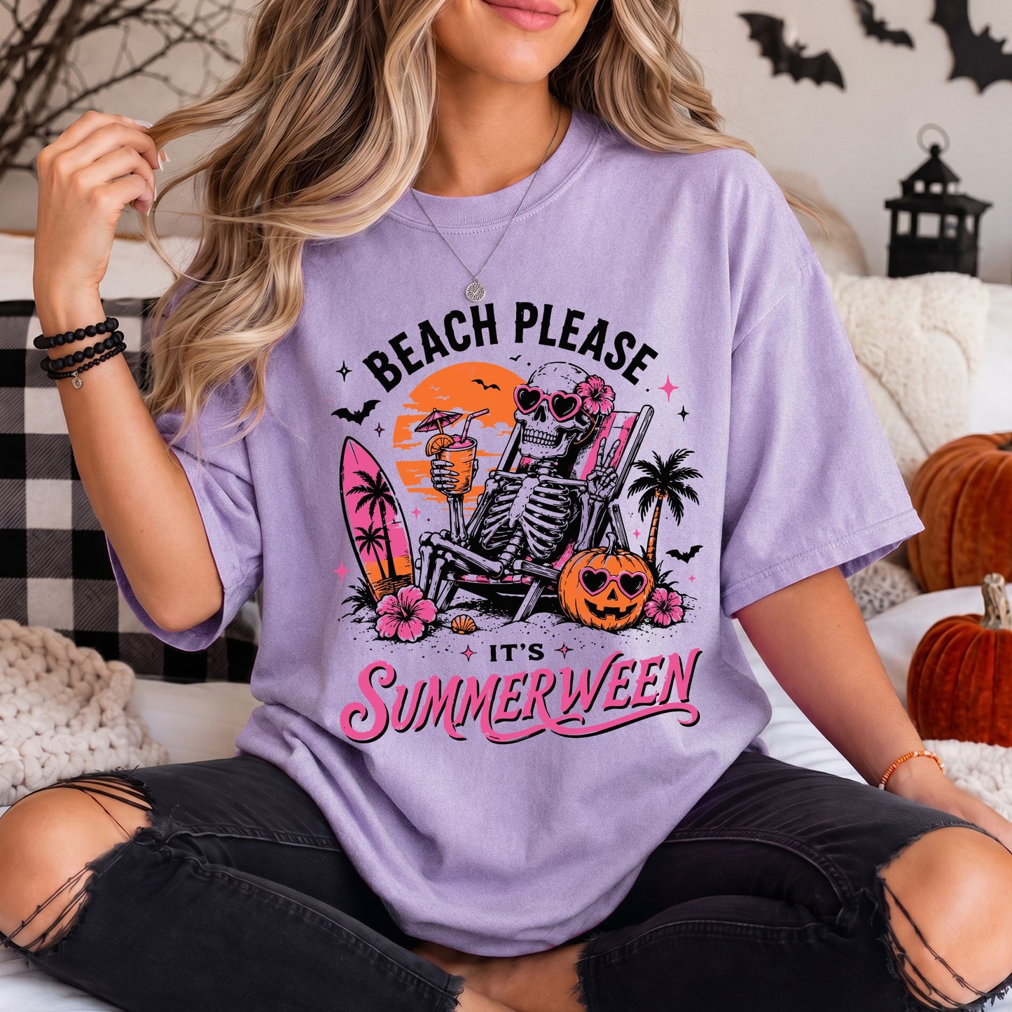 Beach Please – Summerween Comfort Colors Tee
